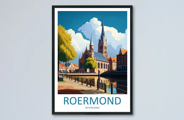 Roermond Travel Poster, Netherlands Place Print