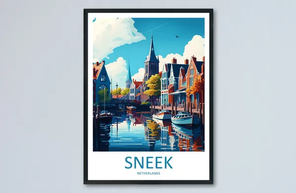 Sneek Travel Poster, Netherlands Place Print