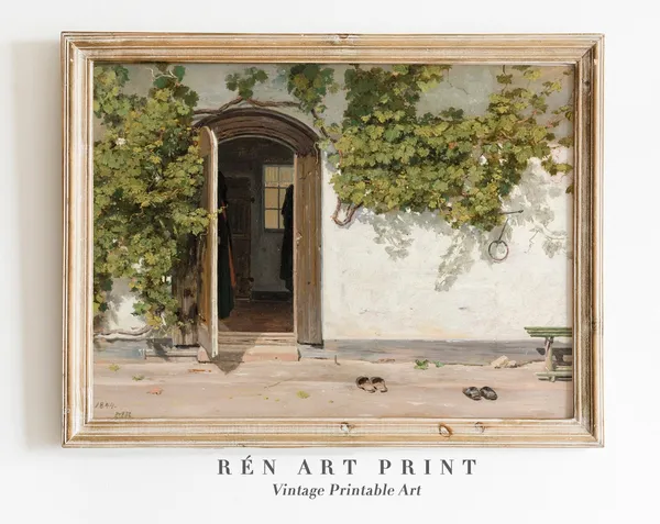 Vintage Mediterranean Summer Painting Art Print