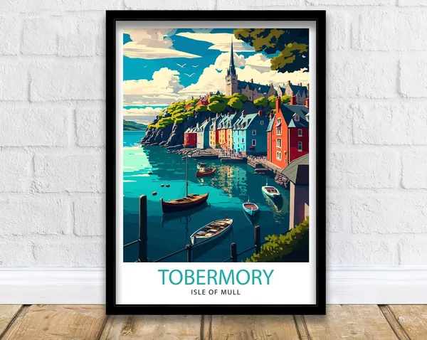 Tobermory Isle Of Mull Travel Poster, Scotland
