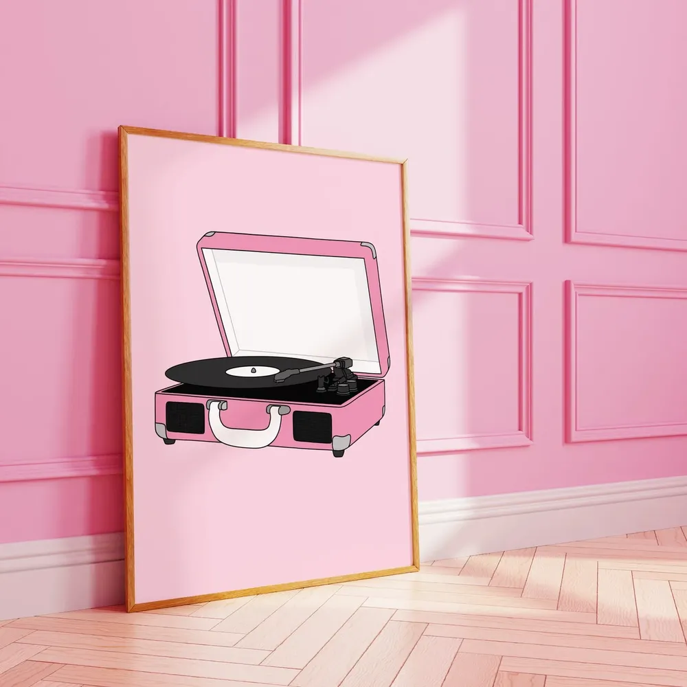 Vinyl Player Indie Music Wall Art Print