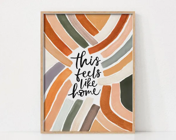 This Feels Like Home Boho Quote Art Print