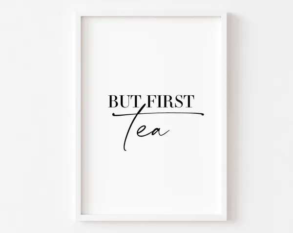 Kitchen Tea Food Print, Funny Home Decor Art Print