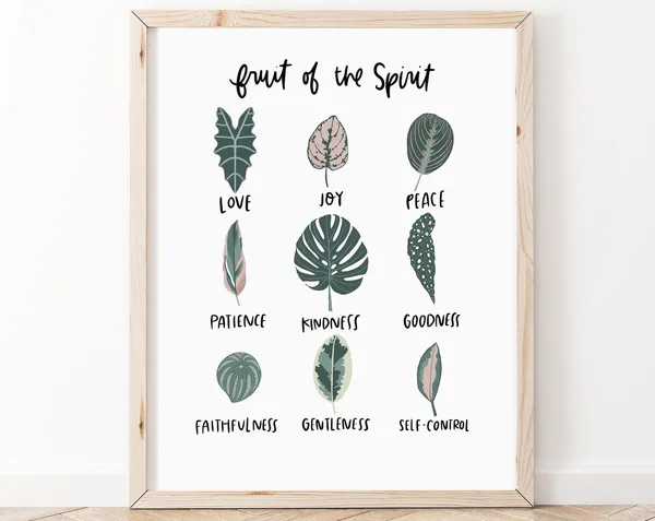 Fruit Of The Spirit Christian Home Decor Poster