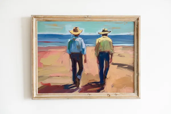 Vintage Cowboy Print, Coastal Farmhouse Art Print