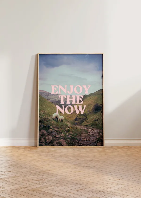 Retro Nature Print, Mid Century Countryside Poster