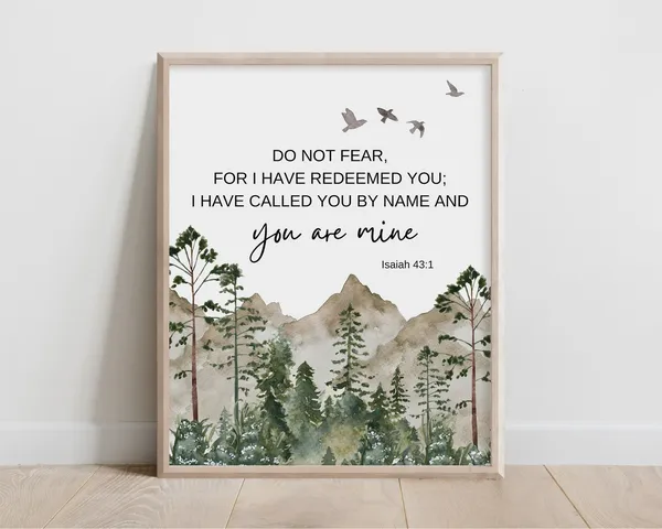 Isaiah 43:1 Bible Verse Scripture Art Print