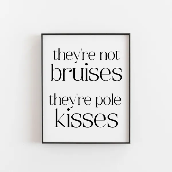 Pole Kisses Print, Funny Dance Instructor Gift