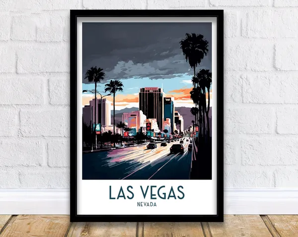 Las Vegas Travel Poster, Nevada Place Print