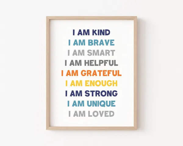 I Can Do Hard Things Kids Affirmations Art Print