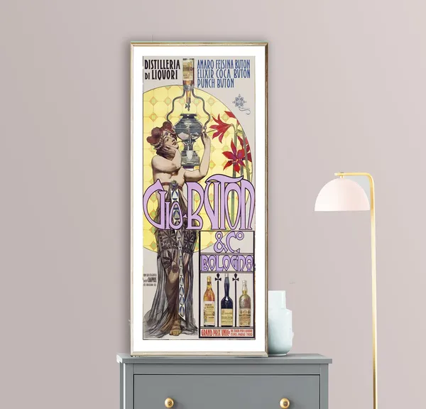 Vio Buton Liquori Vintage Beverage Art Print