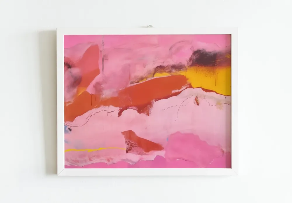 Hot Pink Maximalist Apartment Art Print - Image 2