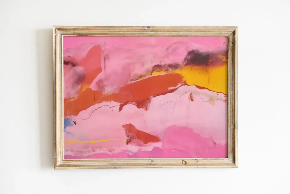 Hot Pink Maximalist Apartment Art Print