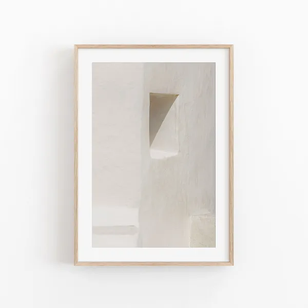 Minimalist Greece Architecture Art Print, Neutral