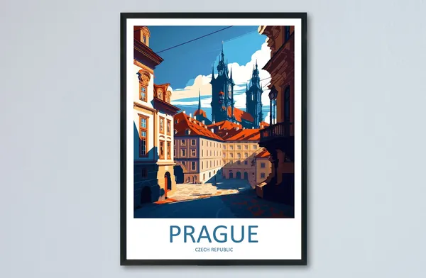 Prague Home Decor Art Lovers Travel Poster
