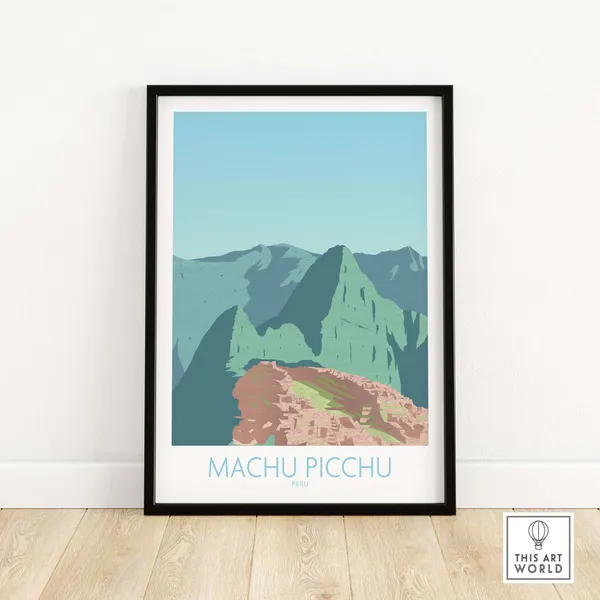 Machu Picchu Peru Travel Poster, Peruvian Wall Decor