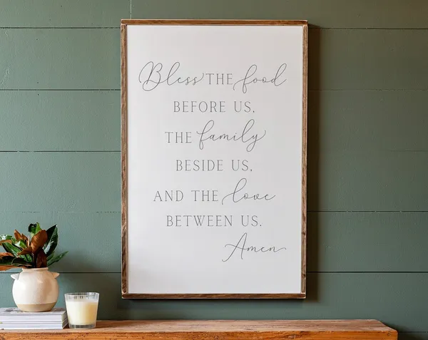 Bless The Food Before Us, Christian Wall Art Print