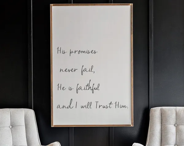 His Promises Never Fail Scripture Wall Art Print