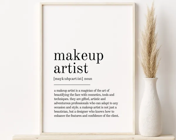 Makeup Artist Definition Print, Office Dictionary Art Print