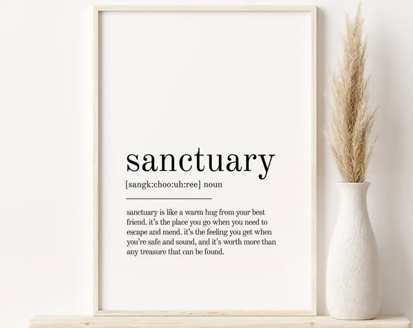 Sanctuary Definition Personalized Art Print