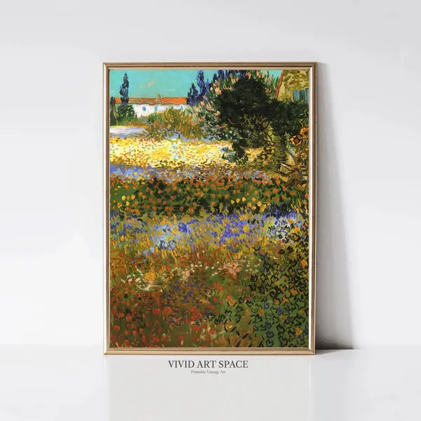 Van Gogh Flowering Garden In Arles Art Print