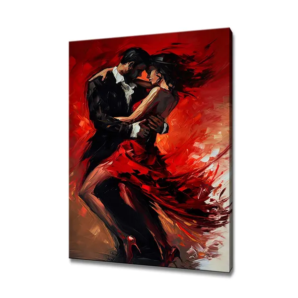 Tango Couple Dancing Art Print, Dance Wall Decor