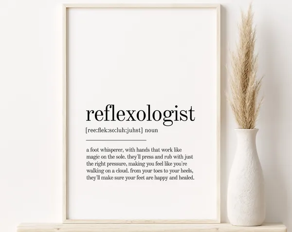 Reflexologist Definition Personalized Wall Art Print