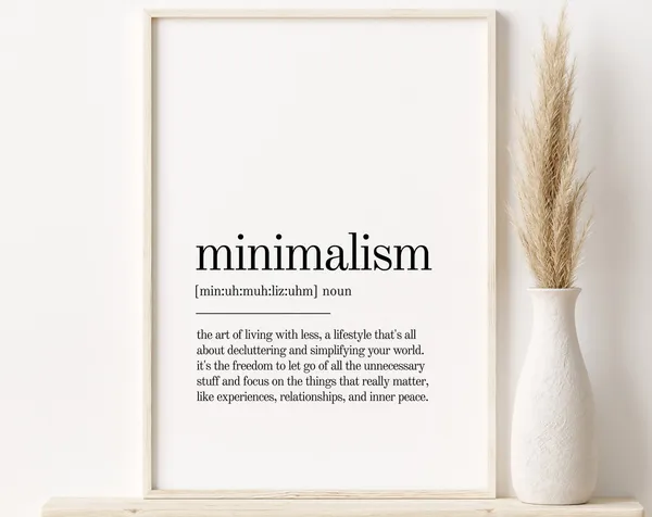Minimalism Definition Art Print, Office Wall Decor