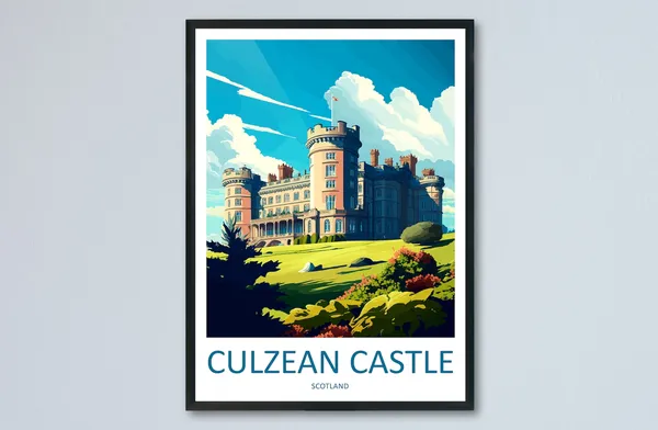 Culzean Castle Travel Poster, Scotland Wall Art