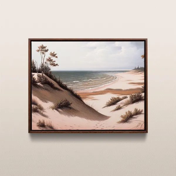 Indiana Dunes National Park Vintage Oil Painting Art Print