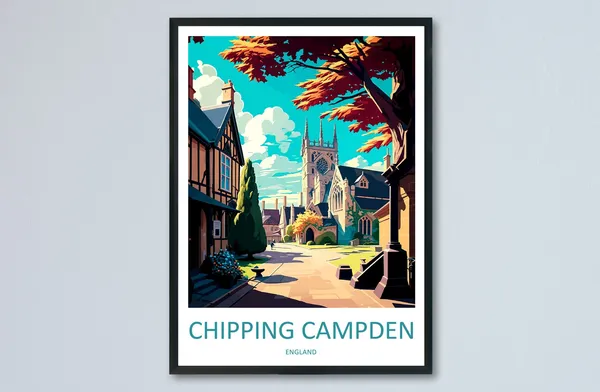 Chipping Campden Travel Poster, England Wall Art