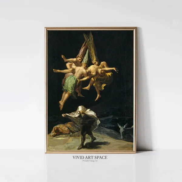 Francisco Goya Witches Flight Romanticism Art Print