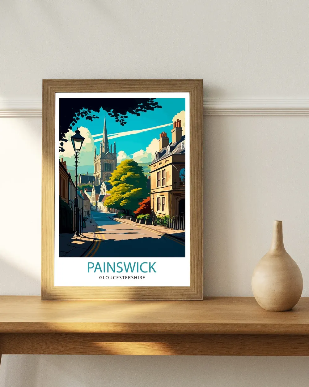 Painswick Travel Poster, UK Home Decor - Image 3