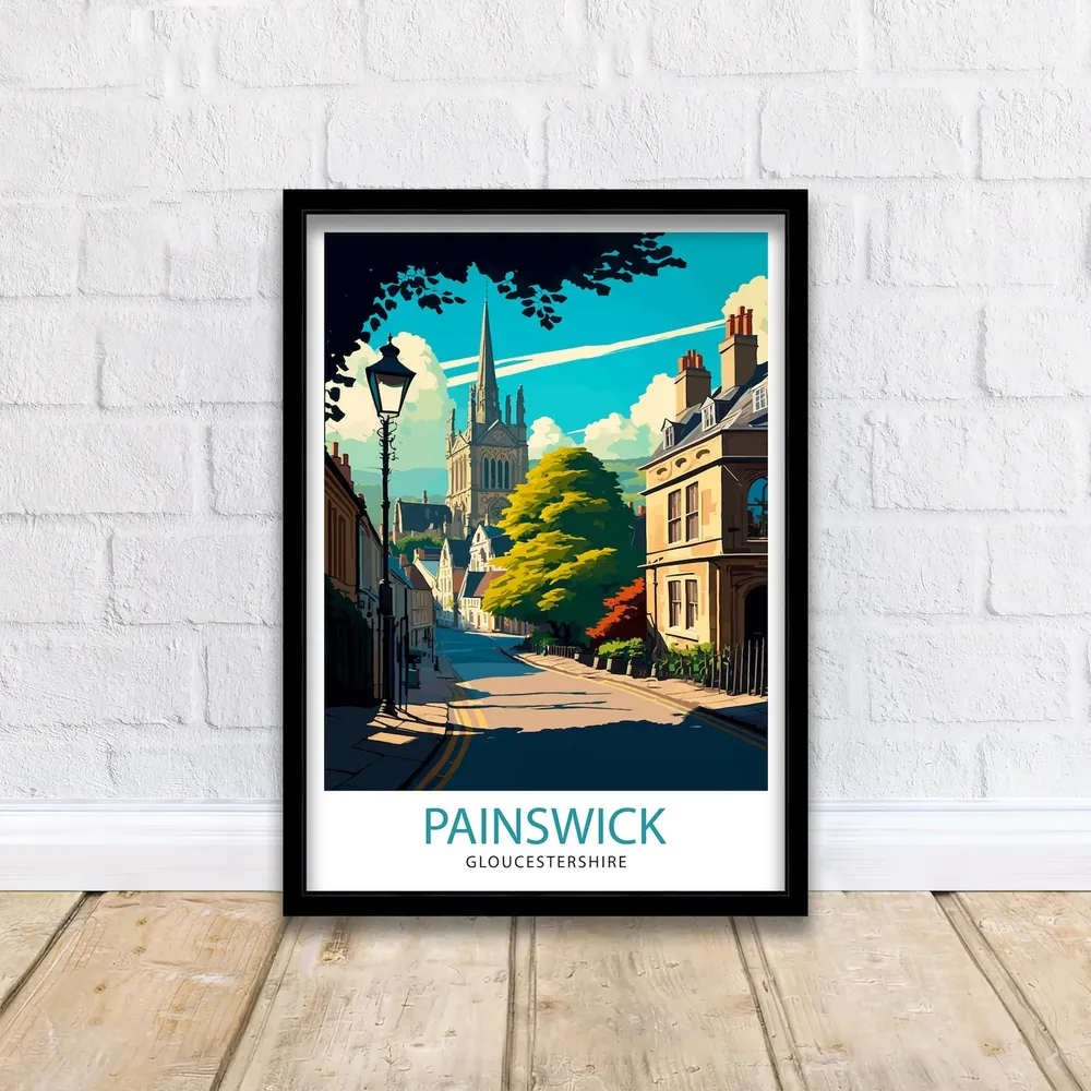 Painswick Travel Poster, UK Home Decor - Image 2