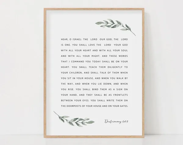 Deuteronomy Scripture Botanical Wall Art Print