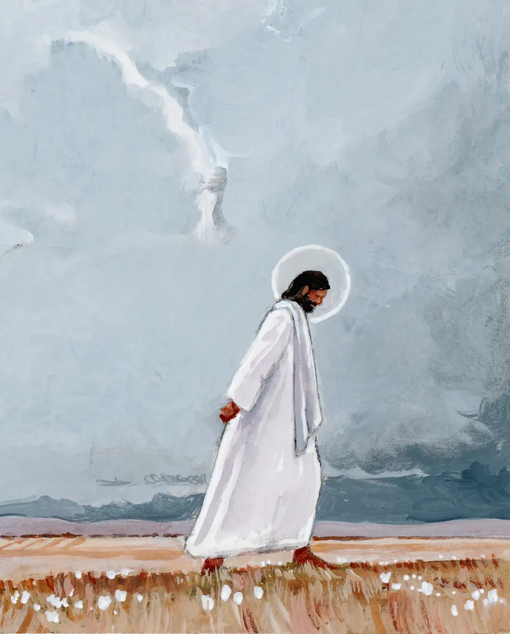 Christ Walking To Gethsemane, Christian Art Print - Image 2