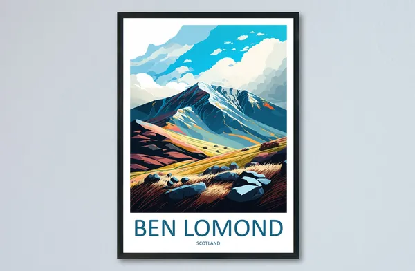 Ben Lomond Travel Poster, Scotland Art Print