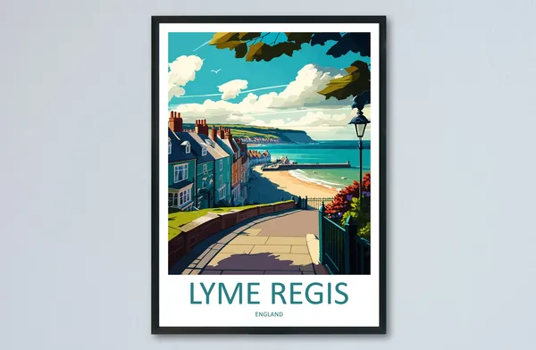 Lyme Regis Travel Poster, England Wall Art