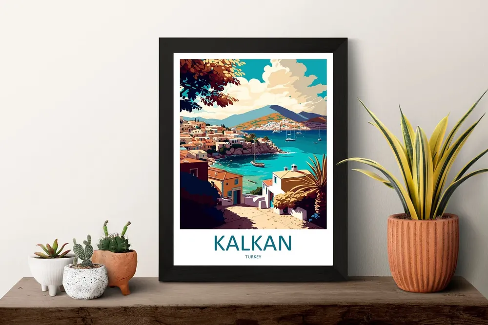 Kalkan Travel Poster, Turkey Travel Art - Image 3
