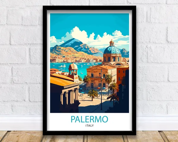Palermo Italy Travel Poster, Palermo Home Decor
