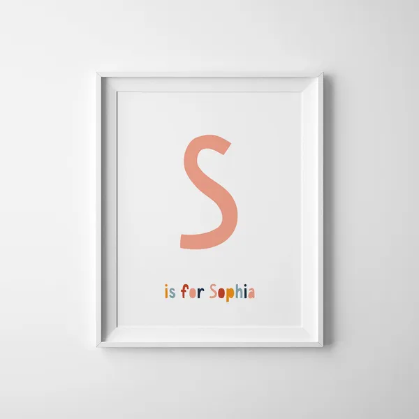 Personalized Initial Name Sign for Nursery