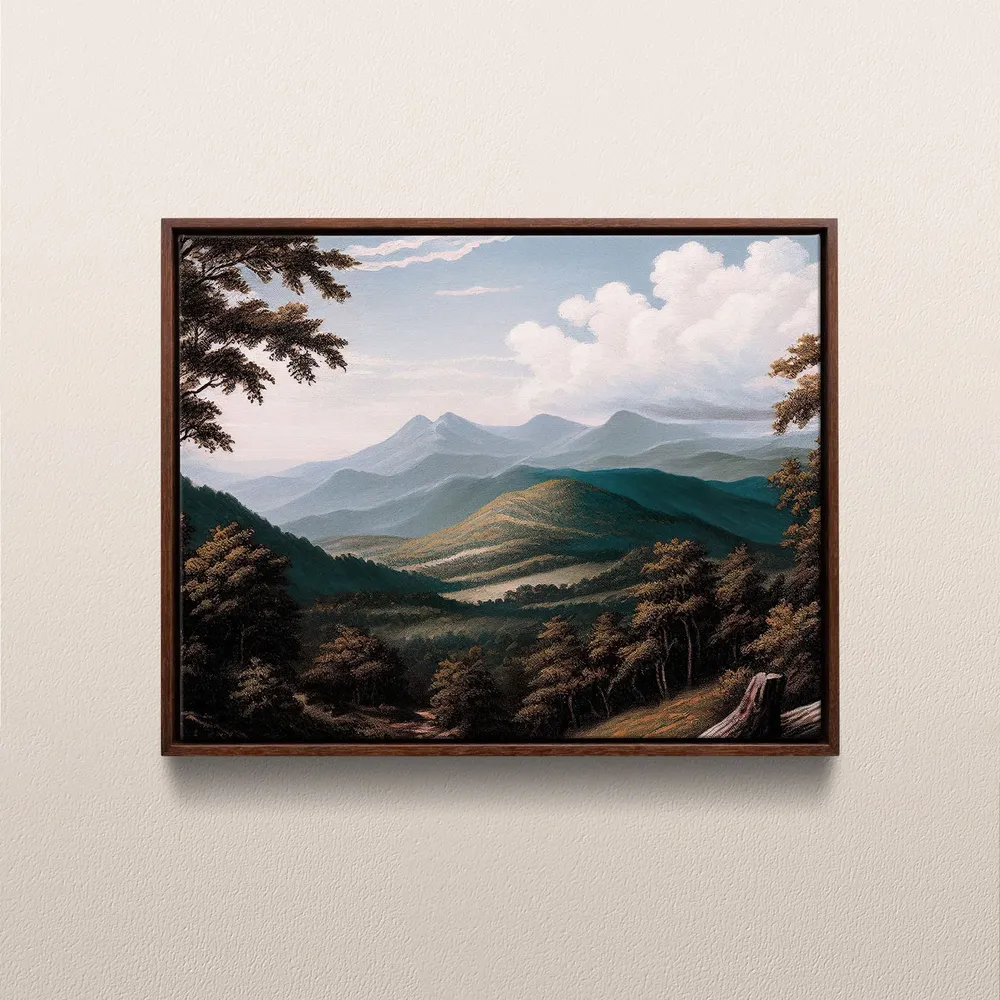 Blue Ridge Parkway Vintage Oil Painting Travel Poster