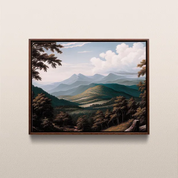 Blue Ridge Parkway Vintage Oil Painting Travel Poster