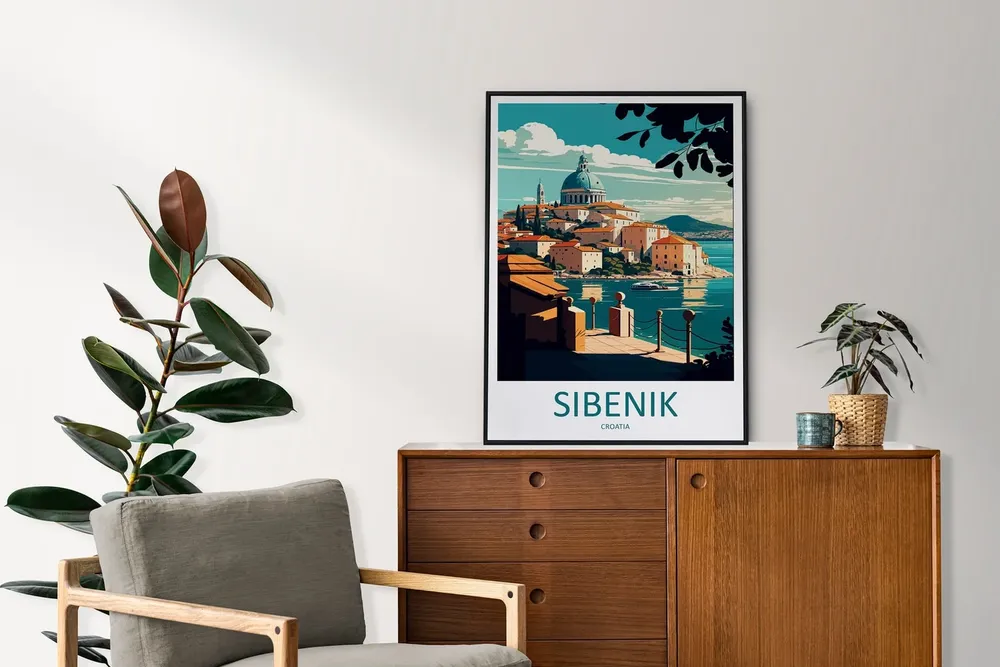 Sibenik Travel Poster, Croatia Wall Art - Image 2