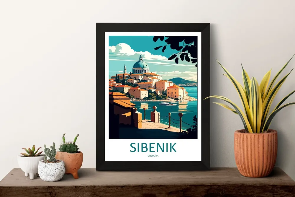 Sibenik Travel Poster, Croatia Wall Art - Image 3