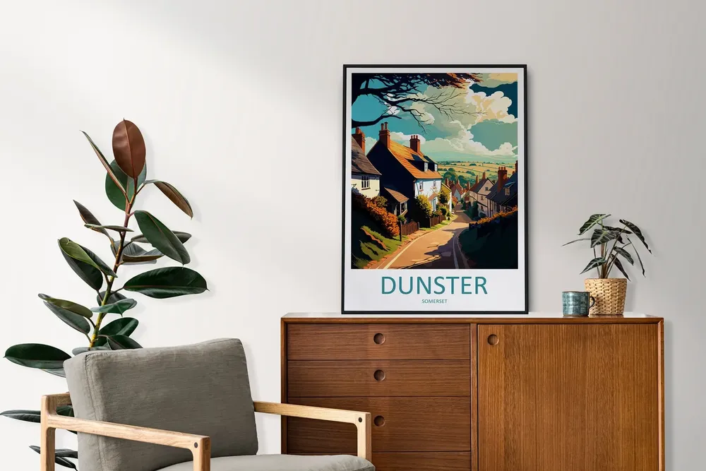 Dunster Travel Poster, England Wall Art - Image 2