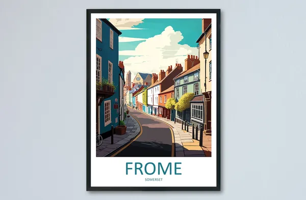 Frome Travel Poster, England Place Print
