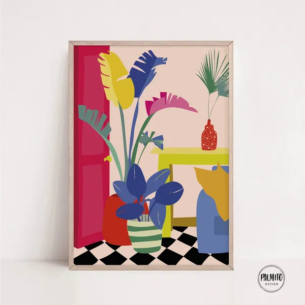 Colorful Botanical Flower Illustration Art Print