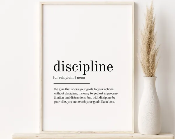 Discipline Definition Personalized Art Print