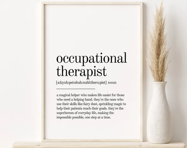 Occupational Therapist Definition, Minimalist Wall Art Print